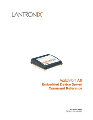 Matchport AR Embedded Device Server Command Reference