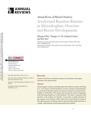 Accelerated Reaction Kinetics in Microdroplets: Overview and Recent Developments
