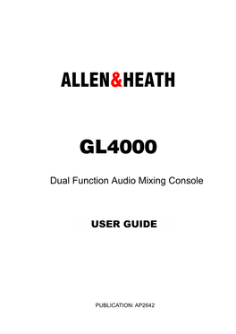 Allen&Heath Gl4000