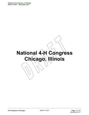 National 4-H Congress Chicago, Illinois