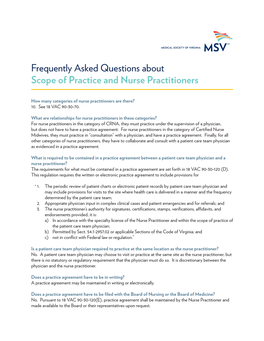 Scope of Practice and Nurse Practitioners