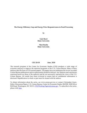 Download the Energy Efficiency Gap and Energy Price Responsiveness