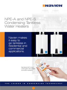 NPE-A and NPE-S Condensing Tankless Water Heaters