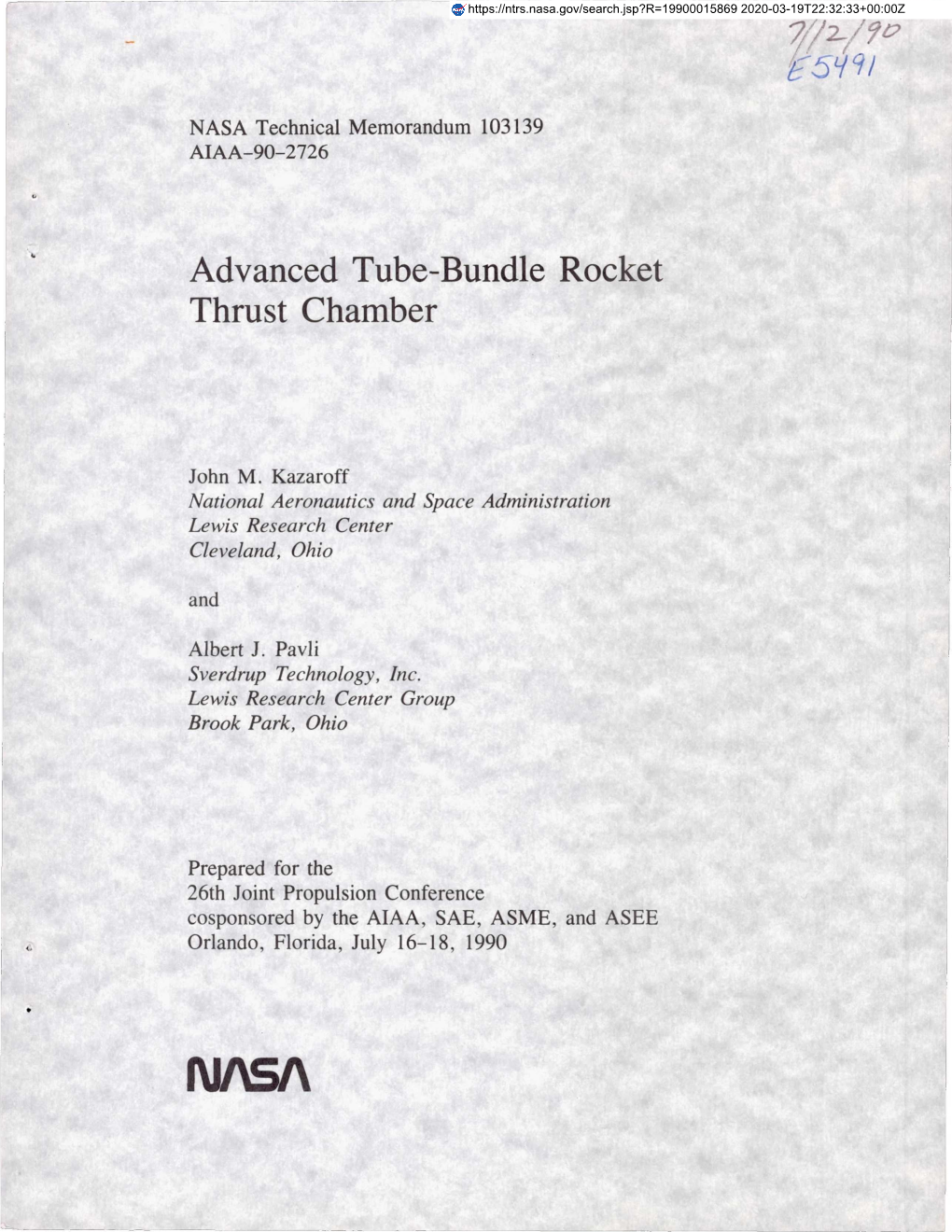 Advanced Tube-Bundle Rocket Thrust Chamber