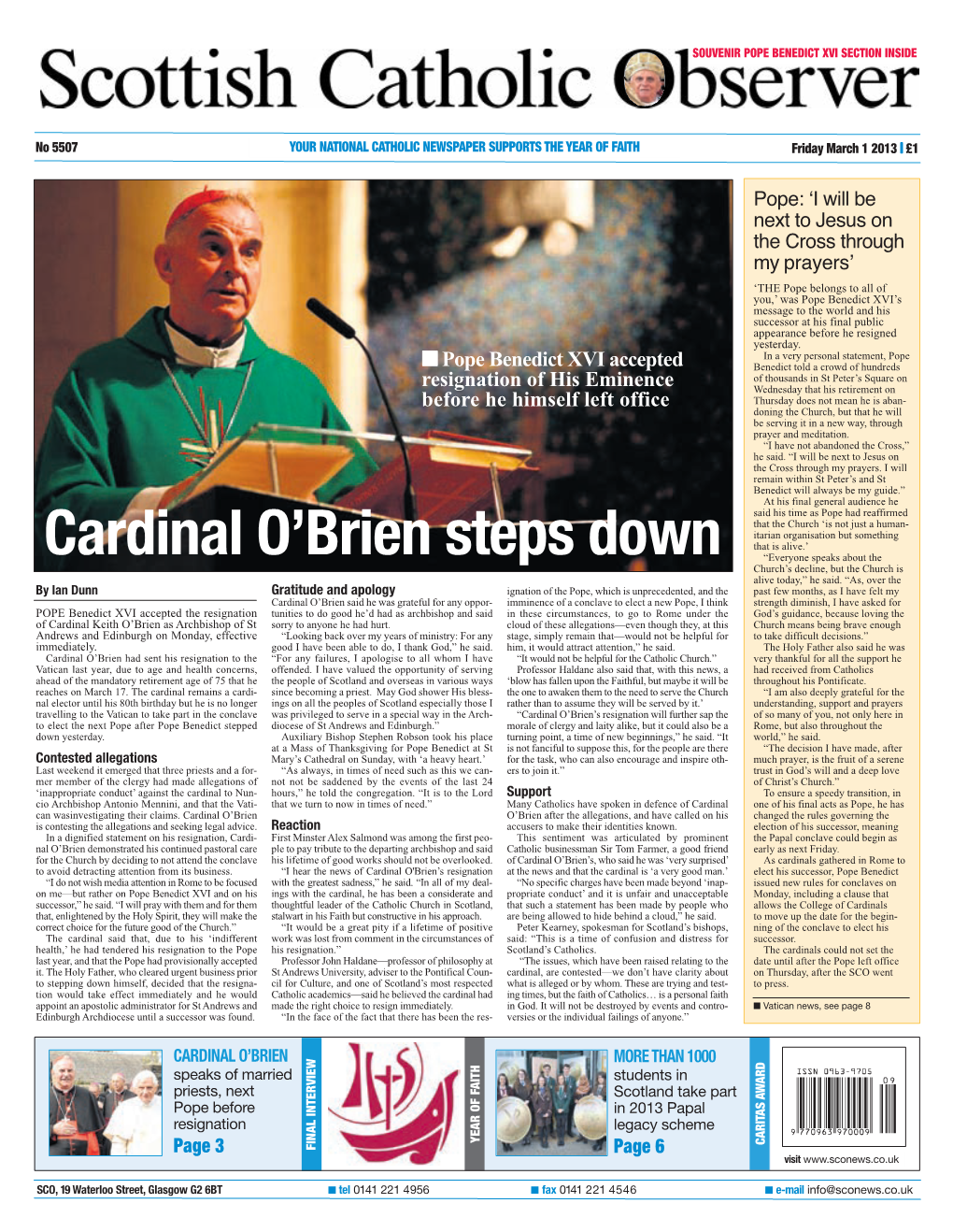 Cardinal O'brien Steps Down