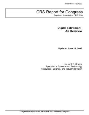 Digital Television: an Overview