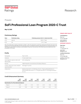 Sofi Professional Loan Program 2020-C Trust