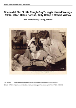 "Little Tough Guy" - Regia Harold Young - 1938 - Attori Helen Parrish, Billy Halop E Robert Wilcox