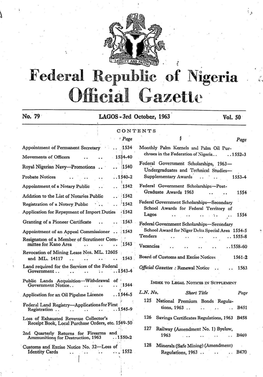 Nigeria Cial Gazette