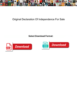 Original Declaration of Independence for Sale
