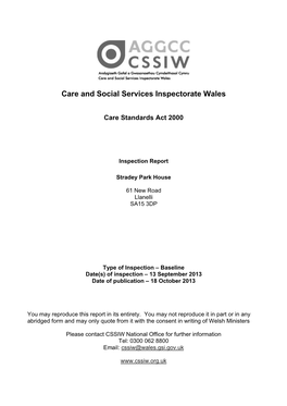 Care and Social Services Inspectorate Wales
