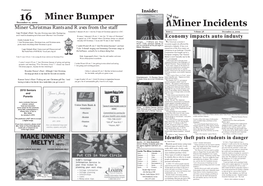 16 Miner Bumper Miner Incidents