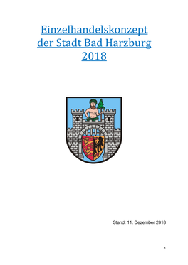 Einzelhandelskonzept Der Stadt Bad Harzburg 2018