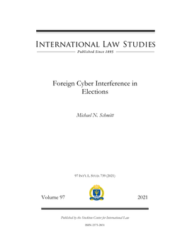 Foreign Cyber Interference in Elections