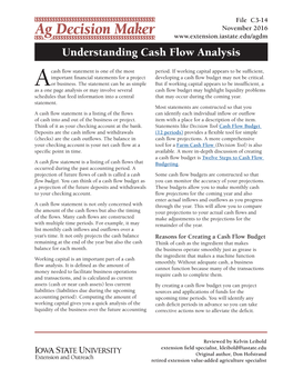 A Cash Flow Statement Is One of the Most