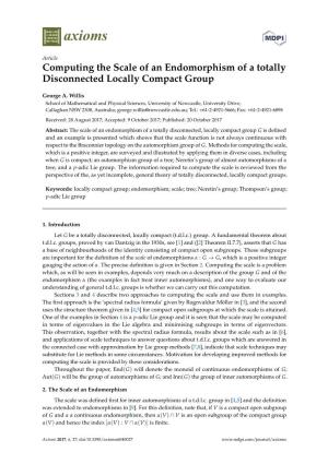 Computing the Scale of an Endomorphism of a Totally Disconnected Locally Compact Group