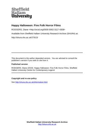 Happy Halloween: Five Folk Horror Films