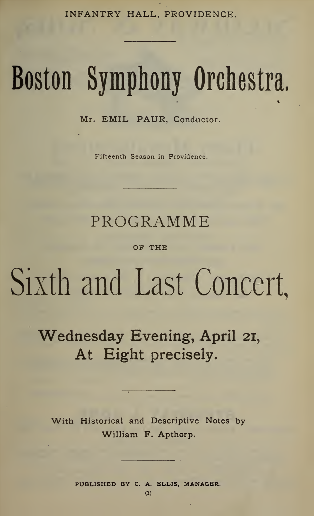 Boston Symphony Orchestra Concert Programs, Season 16, 1896-1897