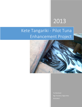 Kete Tangariki - Pilot Tuna Enhancement Project