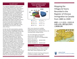 Mapping the Villages & Towns Recorded in the Register Of