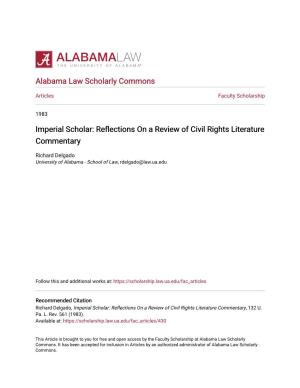 Reflections on a Review of Civil Rights Literature Commentary