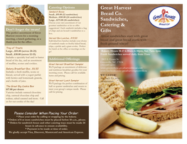 Great Harvest Bread Co. Sandwiches, Catering & Gifts