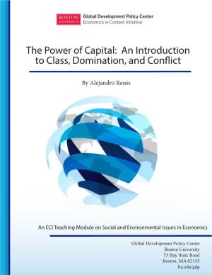 The Power of Capital: an Introduction to Class, Domination, and Conflict
