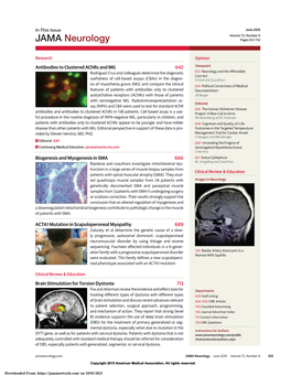 JAMA Neurology Pages 613-732