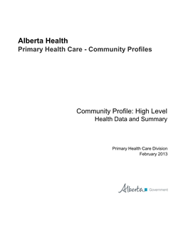 High Level Health Data and Summary