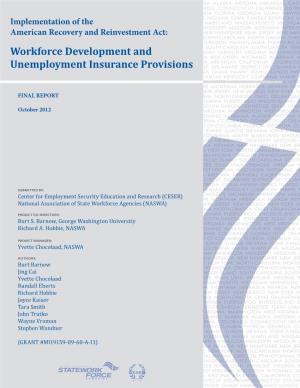 Workforce Development and Unemployment Insurance Provisions