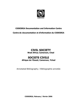 Annotated Bibliograpy on CIVIL SOCIETY