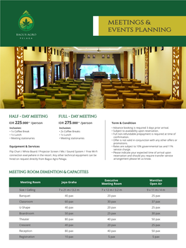 Meetings & Events Planning