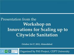 Structuring City Sanitation Plans- Experiences from Puri-Konark and Varanasi