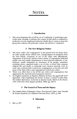 1 Introduction 2 the New Religious Orders 3 the Council of Trent And