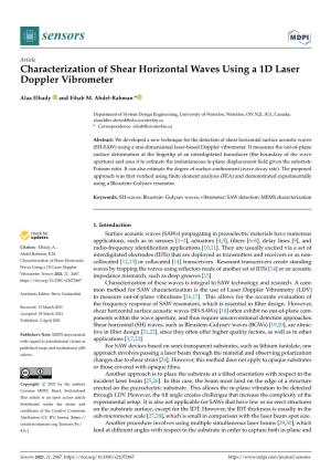 Characterization of Shear Horizontal Waves Using a 1D Laser Doppler Vibrometer