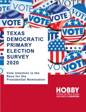 Texas Democratic Primary Election Survey 2020