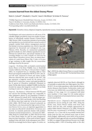Lessons Learned from the Oldest Snowy Plover