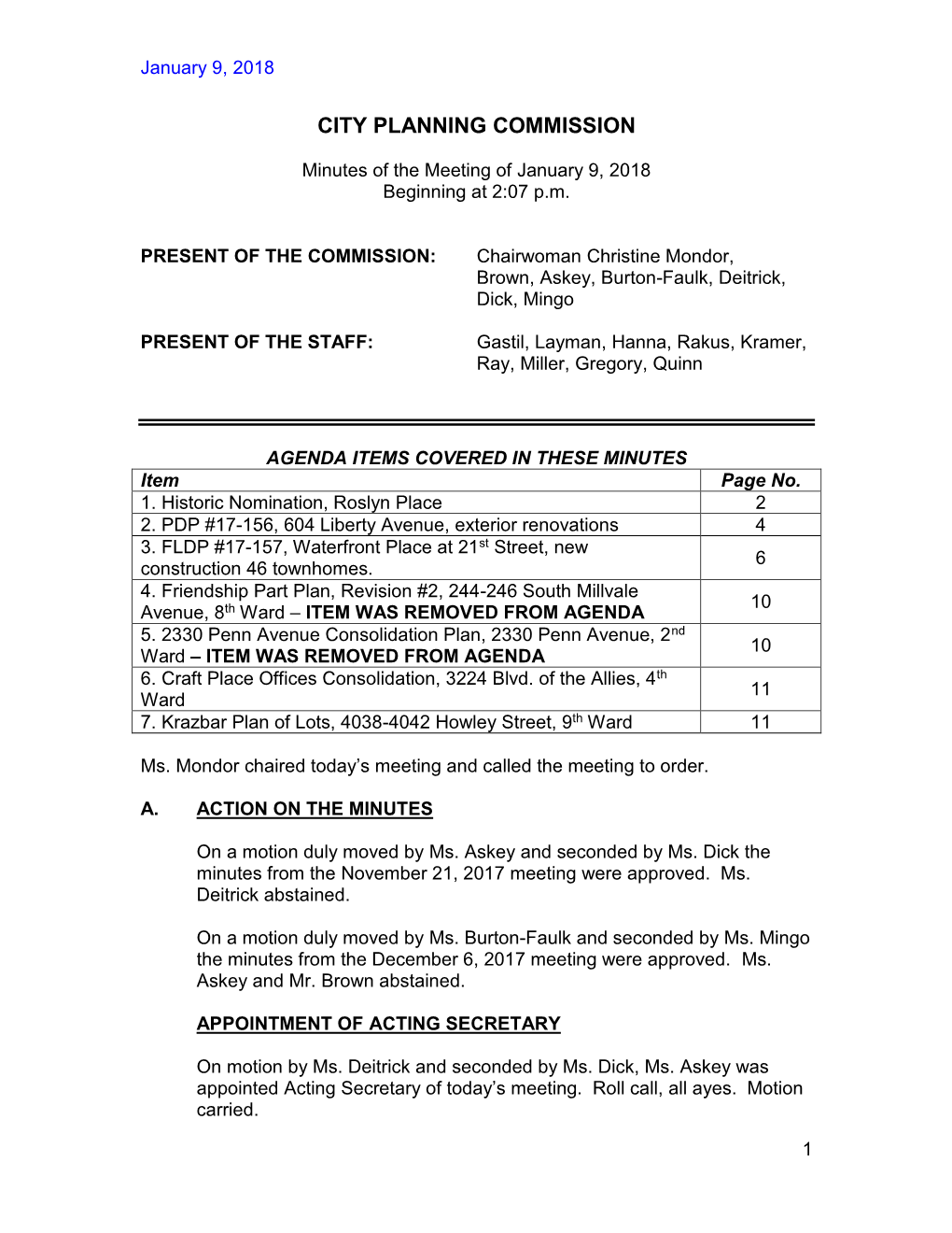 City Planning Commission