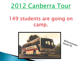 2012 Canberra Tour