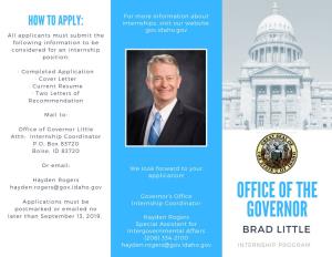 Office of Governor Little Attn: Internship Coordinator