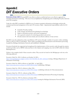 DIT Executive Orders