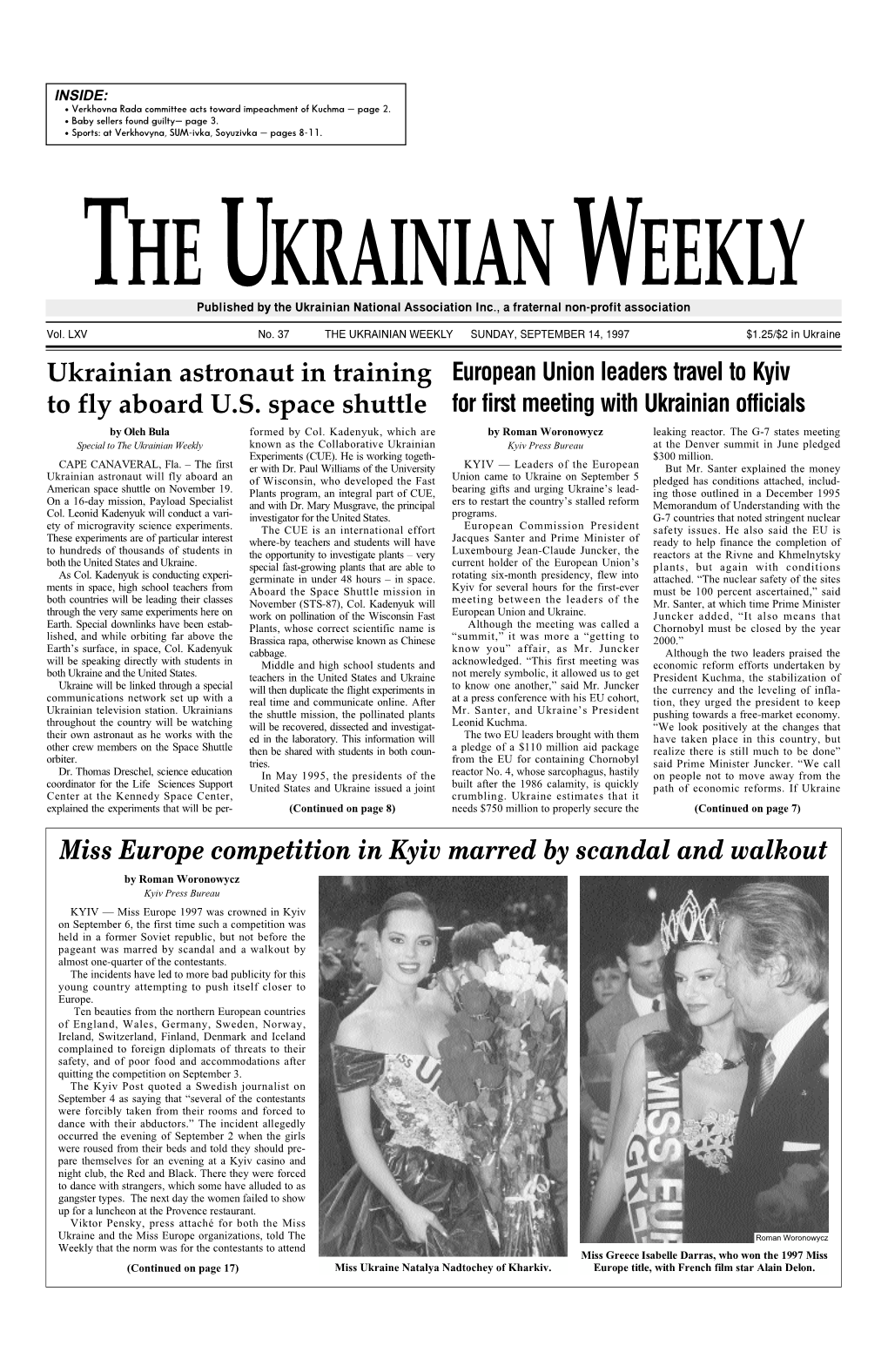 The Ukrainian Weekly 1997, No.37