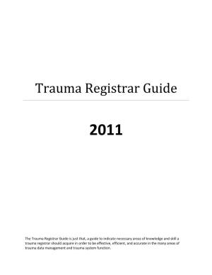 Trauma Registrar Guide