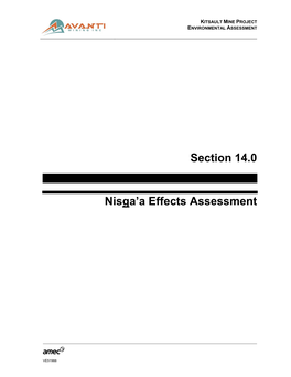Section 14.0 Nisga'a Effects Assessment