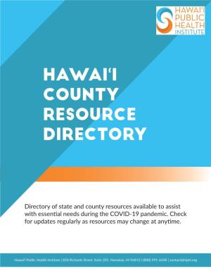 Hawai'i County Resource Directory