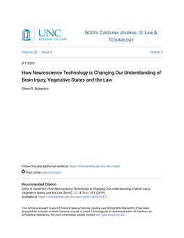 How Neuroscience Technology Is Changing Our Understanding of Brain Injury, Vegetative States and the Law