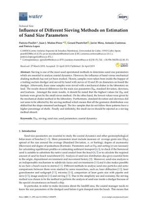 Influence of Different Sieving Methods on Estimation of Sand Size