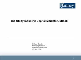 Capital Markets Outlook