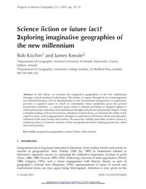 Science Fiction Or Future Fact? Exploring Imaginative Geographies