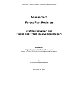 Assessment Report Was Created to Summarize 25 Individual Specialist Reports
